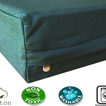 Dogbed4less Orthopedic Gel Infused Memory Foam Dog Bed, Waterproof Liner with Durable Canvas Cover, 37X27X4 Inch