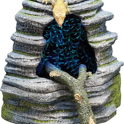 Zilla Spring Cave Décor with Blue LED, Rain Chamber, One Size, ECOM