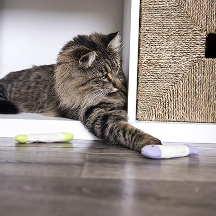 SmartyKat (9 Count) Fish Flop Crinkle Catnip Cat Toys - Multi Color, 9 Count