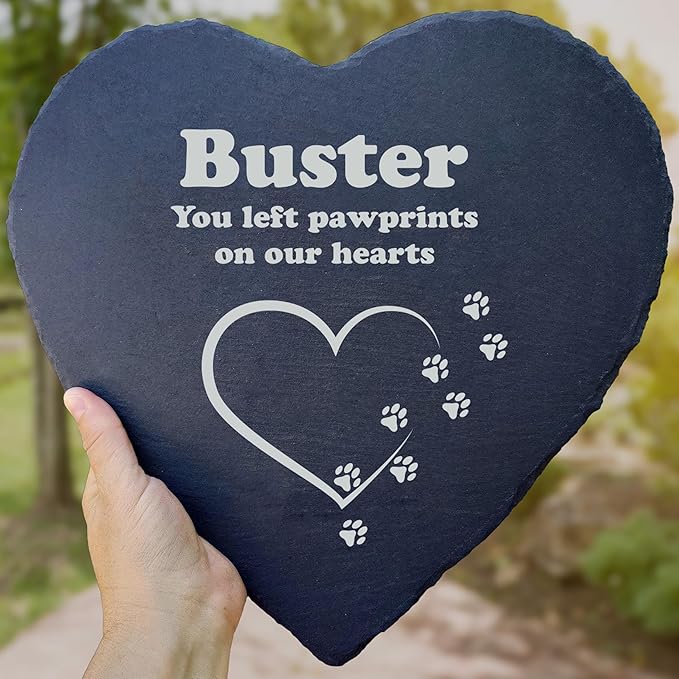 Dog Memorial Gifts for Loss of Dog, Cemetery Decorations for Grave, Pet Loss Sympathy Gift, Personalized Remembrance Garden Stone, Cat Lovers Heaven Grave Markers Bereavement Headstone (A12H)