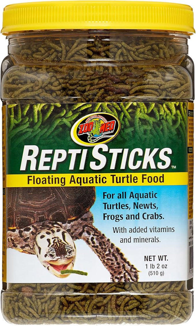 Zoo Med ReptiSticks Floating Aquatic Turtle Food, 18-Ounce