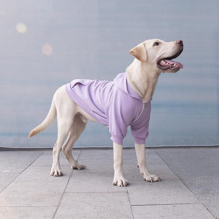 Large Dog Zipper Hoodies Clothes Zip Up Sweaters for Pitbull Labrador, Purple, 3X-Large