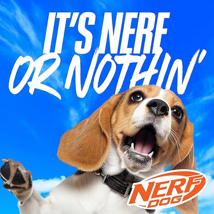 Nerf Dog Tennis Ball Blaster Dog Toy Blue/Orange, 16 Inch Compact Blaster with 1 Ball