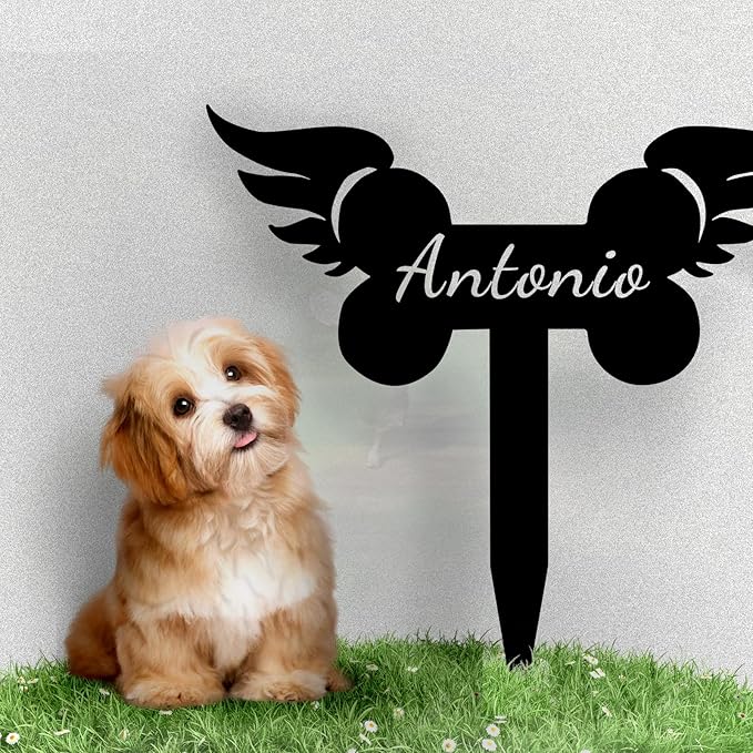 Custom Pet Name Memorial Grave Stake Marker, Custom Pet Garden Metal Stake, Pet Memorial Metal Sign, Personalized Pet Memorial Stake, Outdoor Pet Garden Decor