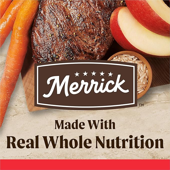 Merrick Healthy Grains Premium Adult Dry Dog Food, Wholesome and Natural Kibble with Beef and Brown Rice - 33.0 lb. Bag