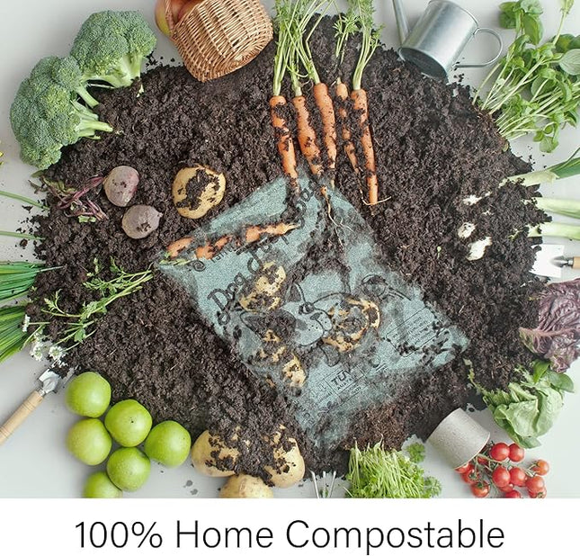 Home Compostable Dog Poop Bags, Dog Bags for Poop (75 Count) with Holder, Doggie Poop Bags, Dog Waste Bags, Plant-Based, Extra Thick & Leak Proof, Unscented, 9 x 13 Inches