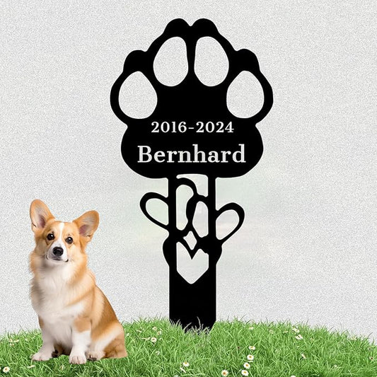 Custom Pet Name Memorial Grave Stake Marker, Custom Pet Garden Metal Stake, Pet Memorial Metal Sign, Personalized Pet Memorial Stake, Outdoor Pet Garden Decor