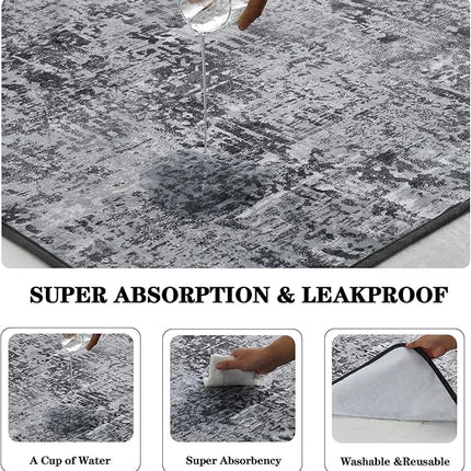 Qeils Washable Pee Pads for Dogs, 2 Pack Reusable 36"x41" Super Absorbent Leakproof Training Pads, Non-Slip Potty for Crate, Floor, Couch, Whelping Litter Mat Puppy Supplies