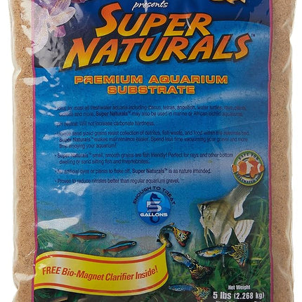Carib Sea ACS05839 Super Natural Sunset Gold Sand for Aquarium, 5-Pound