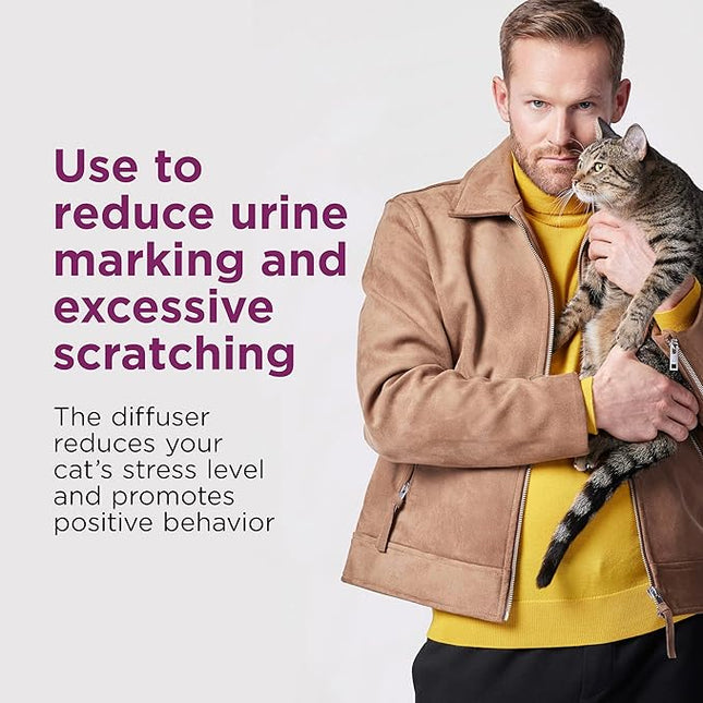 COMFORT ZONE Cat Calming Diffuser Refill, 2 Pack – Cat Calming Pheromone Refills Help Reduce Anxiety, Stress, Scratching, Urine Marking, Aggression, (30-Day Refills, 60-Day Supply)