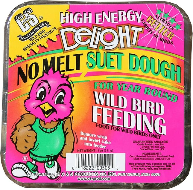 C&S High Energy Delight No Melt Suet Dough 11 Ounces,(Pack of 12)