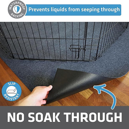 Drymate Jumbo Dog Playpen Mat (60x74), Super Absorbent, Waterproof, Slip-Resistant, Machine Washable, Reusable Puppy Pad for Training, Whelping, Housebreaking, Incontinence, Crate, Kennel (USA Made)