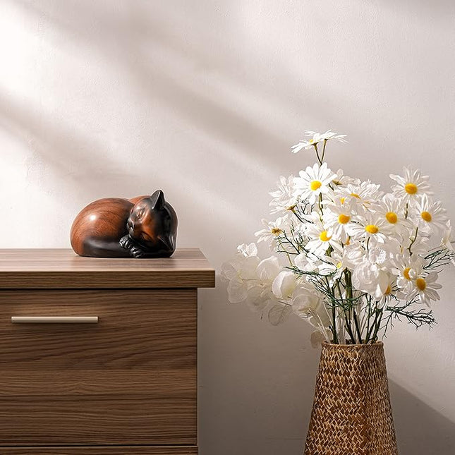 Pet Urns,Sleeping Resin Cremation Cat Urn, Cat Urns for Ashes, Small Animal Urn