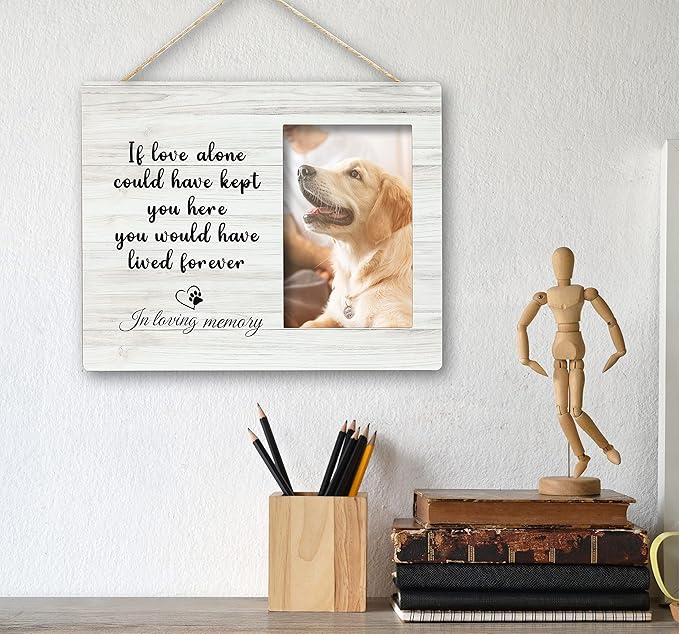SRADMO Dog Memorial Picture Frame,Dog Frames For Pictures Memorial,Pet Memory Picture Frame,Pet Dog Cat Memorial Photo Frame 4x6,Dog Picture Frames For Dogs That Passed,Passed Away Dog Memorial Gifts (colour-1)