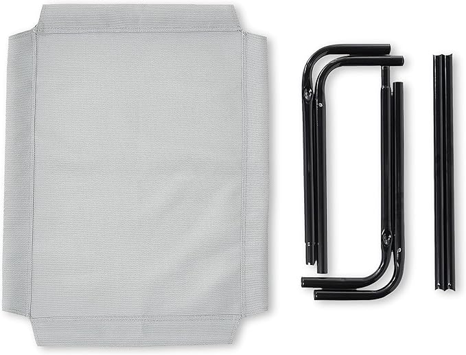 Amazon Basics Cooling Breathable Elevated Dog Bed with Metal Frame for Small Dogs, 36 x 22 x 7.5 Inch, Grey