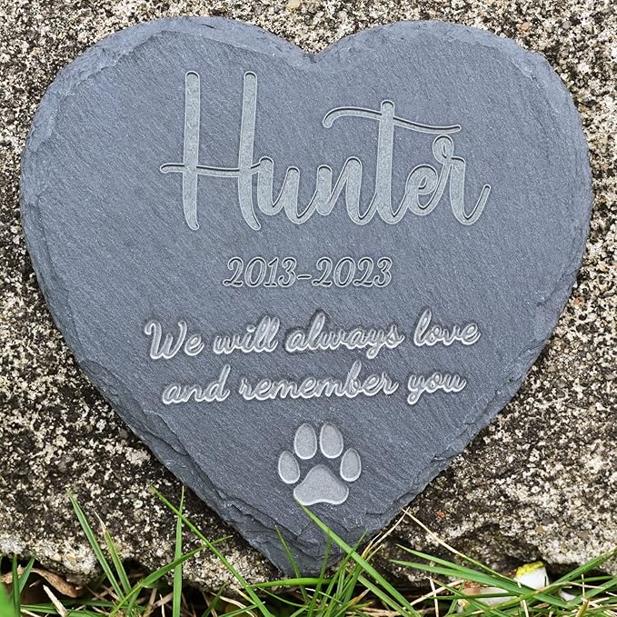 Pet Memorial Gifts Personalized Pet Memorial Stone - Gifts for Loss of Cat - Remembrance Bereavement Gifts for Loss of Dog - Loss Pet Gifts Cat - in Memory of Pet, 4''×4''/10×10cm
