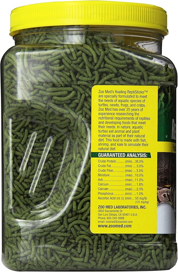 Zoo Med ReptiSticks Floating Aquatic Turtle Food, 18-Ounce