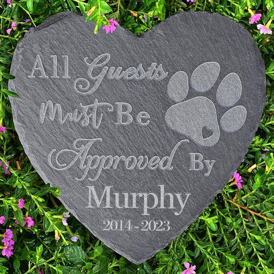 Personalized Dog Memorial Stones - in Memory of Dog Cat Gifts - Pet Sympathy Memorial Gifts - Personalized Pet Grave Markers - Loss of Dog Tombstone - Sympathy Stone for Loss of Pet