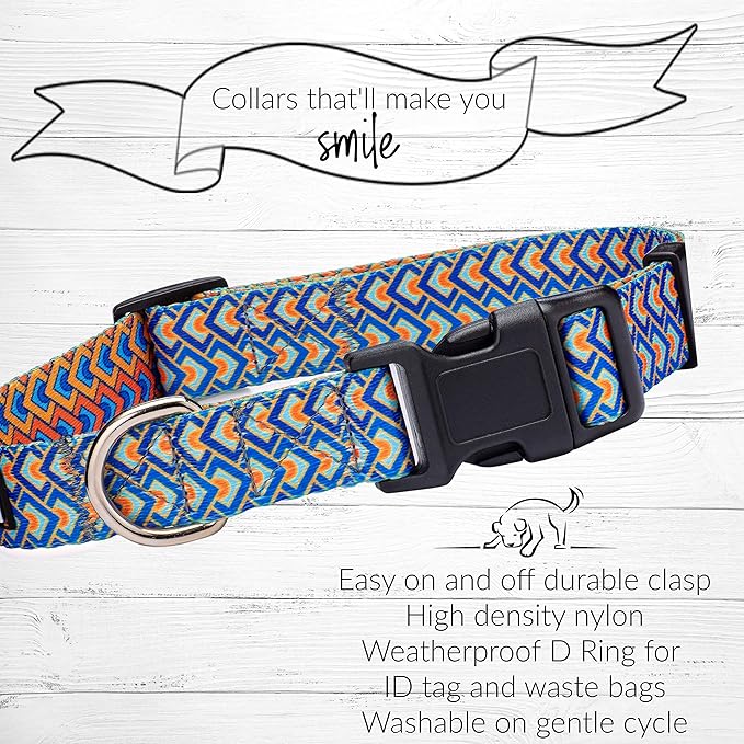 Lucky Love Dog Collars, Comfortable, Soft, Cute Dog Collar for Small Medium Large Dogs, Murphy, Large