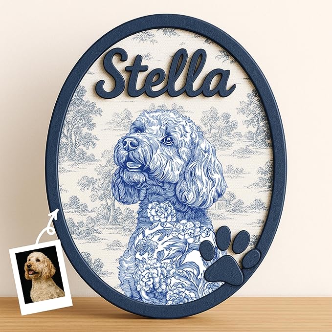 Nazenti Personalized Dog Picture Frame, Loss Of Dog Sympathy Gift, Pet Memorial Keepsake Frame, Custom Cat Loss Gift with Photo, Pet Sympathy Gift for Grieving Owners, Remembrance Picture for Pets