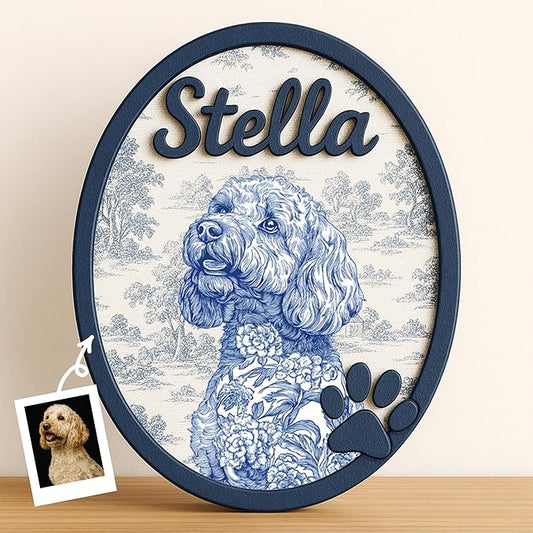 Nazenti Personalized Dog Picture Frame, Loss Of Dog Sympathy Gift, Pet Memorial Keepsake Frame, Custom Cat Loss Gift with Photo, Pet Sympathy Gift for Grieving Owners, Remembrance Picture for Pets