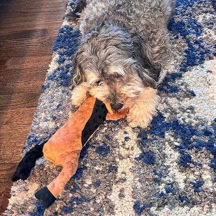 SPOT Skinneeez Extreme Stuffers Cow - Stuffing Free Dog Toy with Squeaker & Rip Stop Mesh Lining for Durability- Insert Plastic Bottle for Extra Crunch, for Small to Medium Puppies & Dogs - 14in