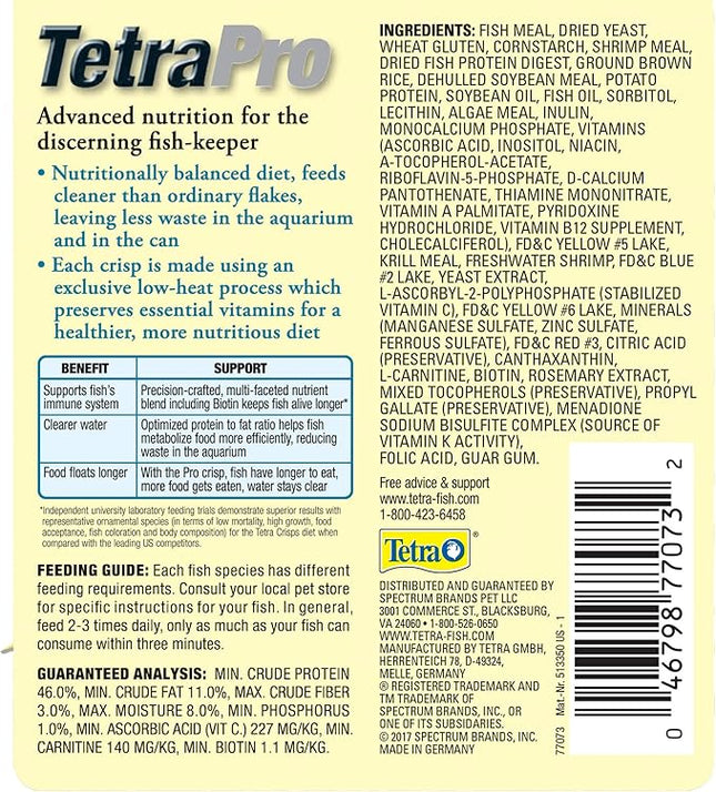 TetraPro Tropical Crisps 6.70 Ounces, Fish Food, Advanced Clear Water Formula (Pack of 2)