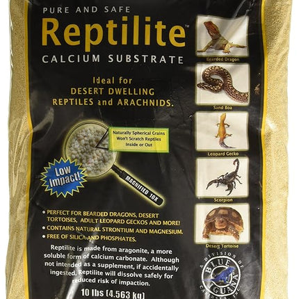Carib Sea SCS00714 4-Pack Reptiles Calcium Substrate Sand, 10-Pound, Aztec Gold