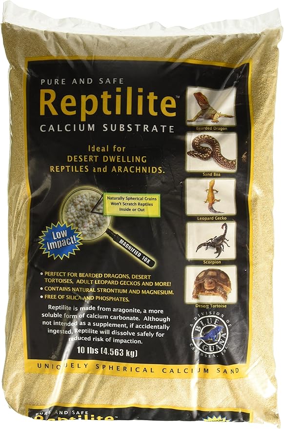 Carib Sea SCS00714 4-Pack Reptiles Calcium Substrate Sand, 10-Pound, Aztec Gold