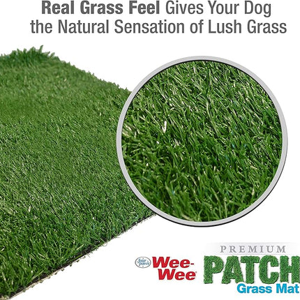 Four Paws Wee-Wee Premium Patch Indoor and Outdoor Pet Potty for Dogs l Dog Potty Training l Artificial Grass l Wee-Wee Patch