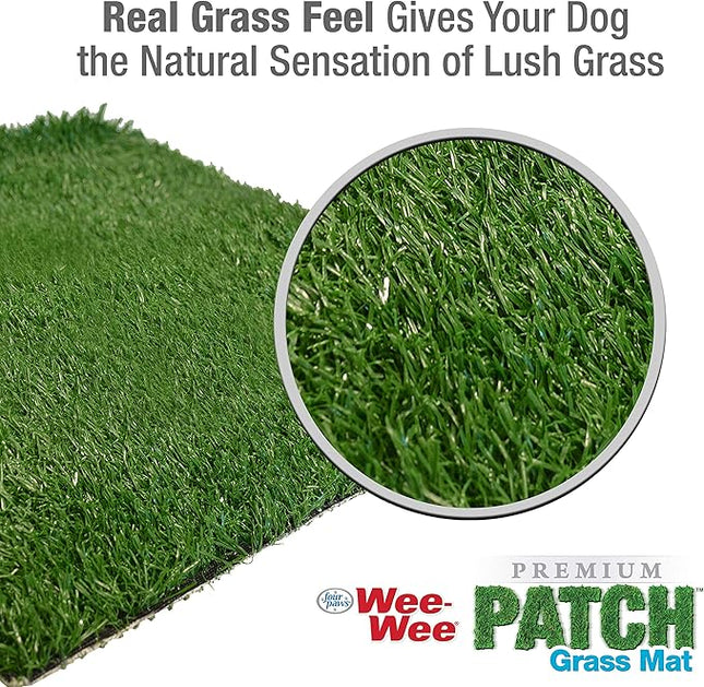 Four Paws Wee-Wee Premium Patch Indoor and Outdoor Pet Potty for Dogs l Dog Potty Training l Artificial Grass l Wee-Wee Patch (Pack of 3)