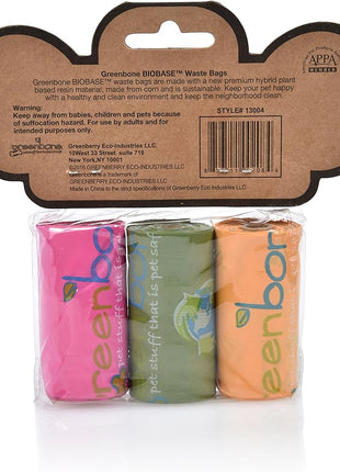 BioBase Pet Poop Bags - 3 Rolls, 36 Bags - 13 Inch x 9 Inch