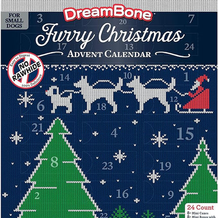 DreamBone Holiday Advent Calendar, Rawhide-Free Dog Treats, for Dogs, 24 Count