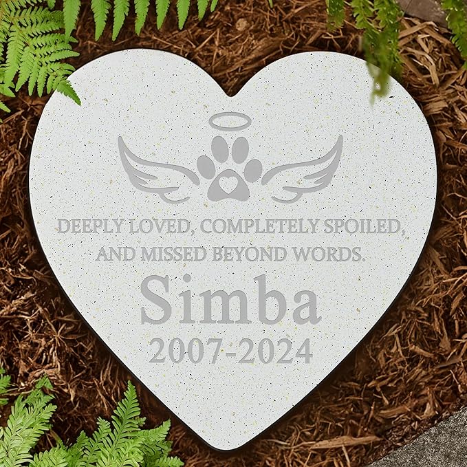 Personalized Pet Stone | Pet Memorial Stone | Dog Memorial Stone | Pet Memorial Gift | Pet Loss Gift | Pet Memorial | Dog Memorial | Cat Memorial | Loss of a Dog - Miss Beyond Words