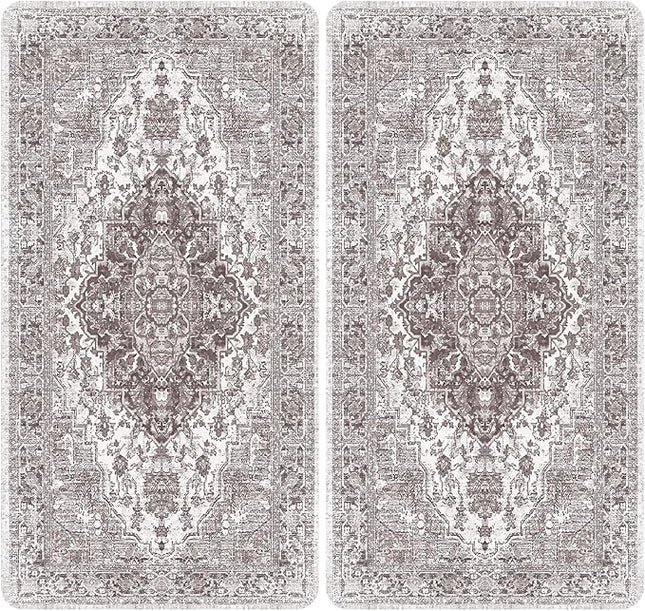 nunubaby 4PACK Washable Pee Pads for Dogs, Stylish, Non-Slip and Leak-Proof Pee Pads. Reusable Potty Pads for Dogs for Crates and Floors.(Brown/Geo, 24" x48")