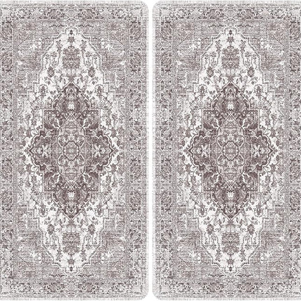 nunubaby Washable Pee Pads for Dogs, Stylish, Non-Slip and Leak-Proof Pee Pads. Reusable Potty Pads for Dogs for Crates and Floors.(Brown/Geo, 24" x48" )