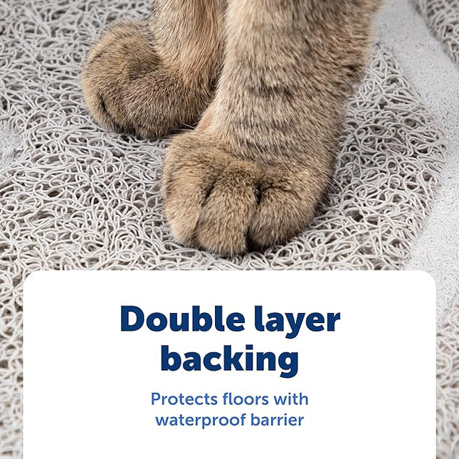 PetSafe Cat Litter Mat - Waterproof Litter Trapping Mat for Hygienic Clean Floors - Anti-Slip Double Layer Back - Cat-Friendly Texture for Sensitive Paws - Small