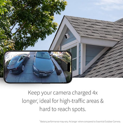 Arlo Essential XL Security Camera 2K | Indoor - Outdoor | 2nd Gen | 4X Longer Battery | Wire-Free with Spotlight, 2-Way Audio, Color Night Vision, Live Stream, Motion Activation, Notifications-White