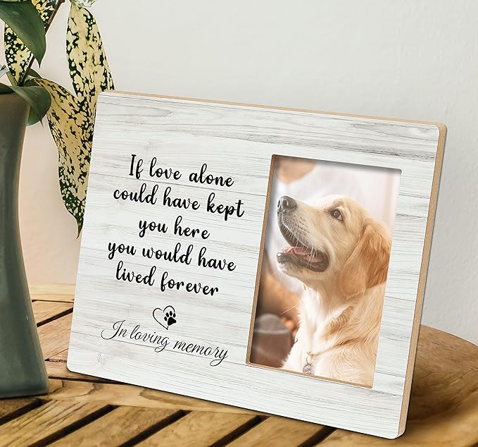 SRADMO Dog Memorial Picture Frame,Dog Frames For Pictures Memorial,Pet Memory Picture Frame,Pet Dog Cat Memorial Photo Frame 4x6,Dog Picture Frames For Dogs That Passed,Passed Away Dog Memorial Gifts (colour-1)