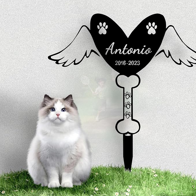 Custom Pet Name Memorial Grave Stake Marker, Custom Pet Garden Metal Stake, Pet Memorial Metal Sign, Personalized Pet Memorial Stake, Outdoor Pet Garden Decor