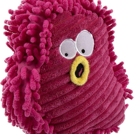 goDog PlayClean Germs Squeaky Plush Dog Toy with Odor-Eliminating Essential Oils, Chew Guard Technology - Pink, Small