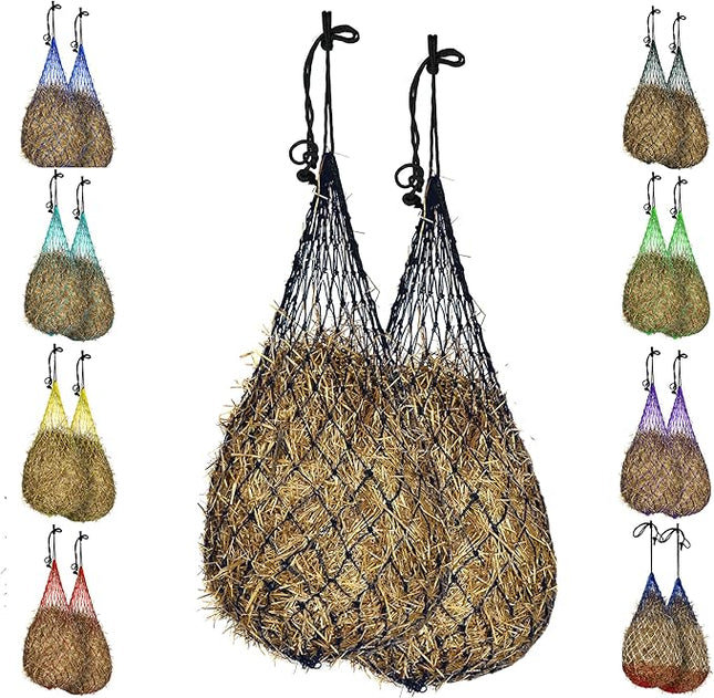 Majestic Ally Hay Net, Set of 2, Length - 54”, Holes 3"x3" for Horses