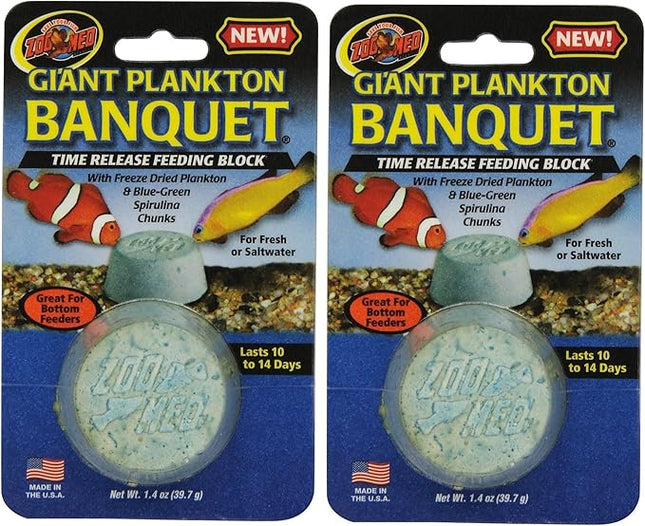 Zoo Med Laboratories AZMBB6 Plankton Banquet Block Feeder Giant, 2 Count
