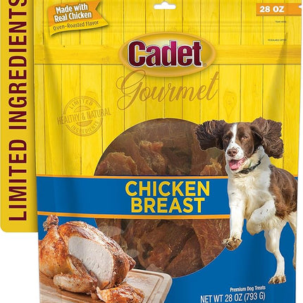 Cadet Gourmet Chicken Breast Dog Treats - Healthy & Natural Chicken Dog Training Treats for Small & Large Dogs - Inspected & Tested in USA (28 oz.)