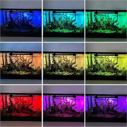 NICREW LED Aquarium Light, 11 Inches Submersible Fish Tank Light, Waterproof Underwater Light with Multicolor Option