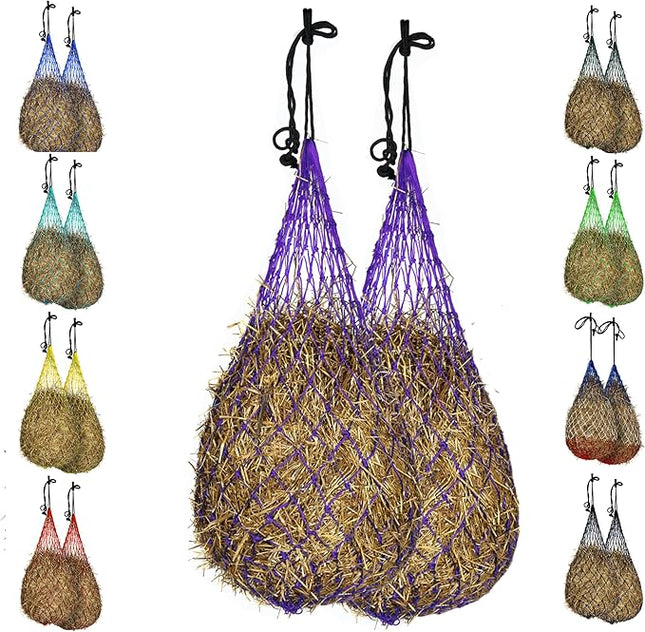 Majestic Ally Hay Net, Set of 2, Length - 54”, Holes 3"x3" for Horses