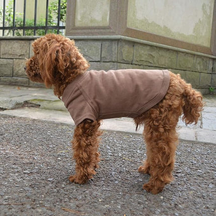 Lovelonglong 2019 Pet Clothing Dog Costumes Basic Blank T-Shirt Tee Shirts for Small Dogs Coffee M