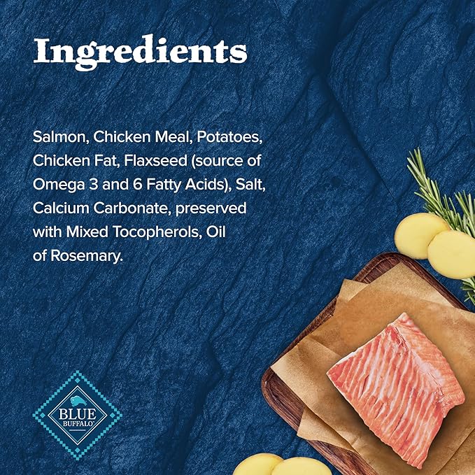 Blue Buffalo Wilderness Trail Treats High Protein Grain Free Crunchy Dog Treats Biscuits, Salmon Recipe 10-oz Bag