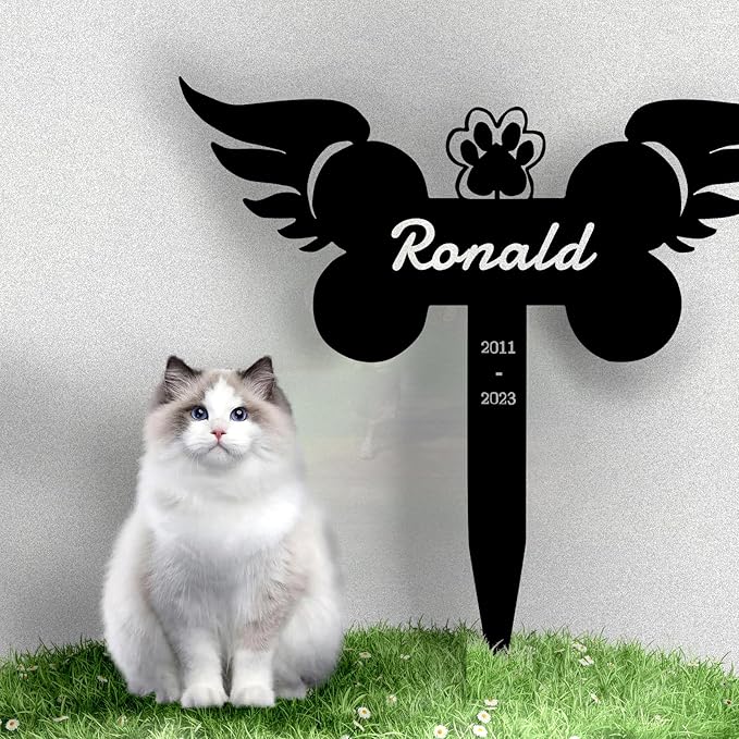 Custom Pet Name Memorial Grave Stake Marker, Custom Pet Garden Metal Stake, Pet Memorial Metal Sign, Personalized Pet Memorial Stake, Outdoor Pet Garden Decor