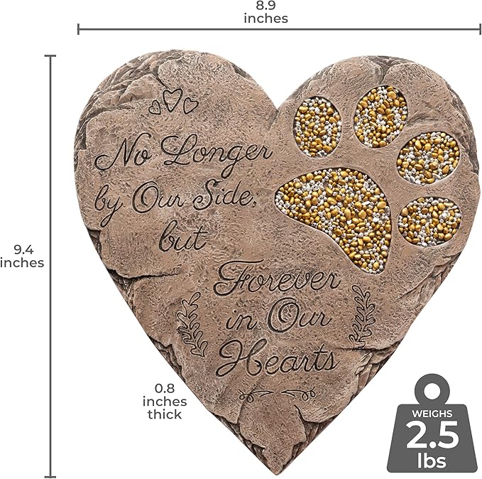 Dog Memorial Gifts for Loss of Dog Sympathy Gift - Rainbow Bridge Dog Memorial Stone for Remembrance Dog Passing Away Sympathy Gifts - Thoughtful Pet Loss Gifts - Brown